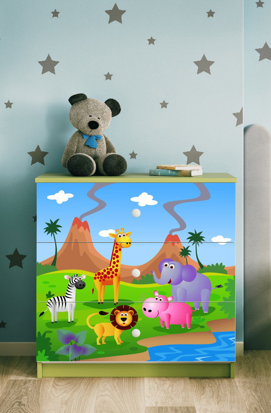 Συρταριέρα Babydreams Cartoon-Prasino-Safari