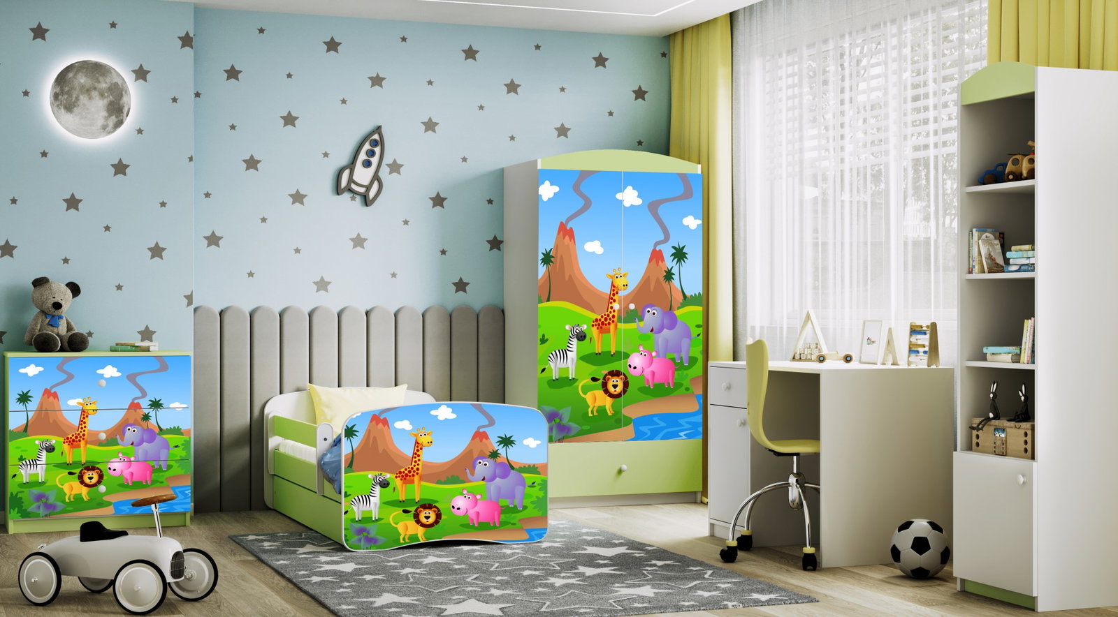 Συρταριέρα Babydreams Cartoon-Prasino-Safari