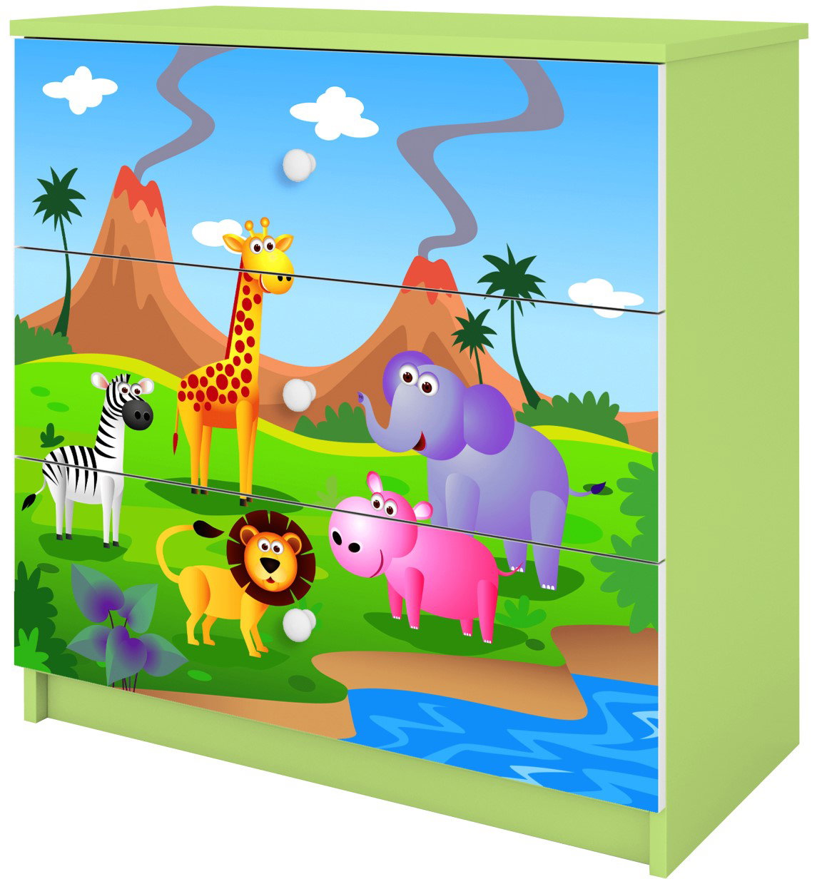 Συρταριέρα Babydreams Cartoon-Prasino-Safari