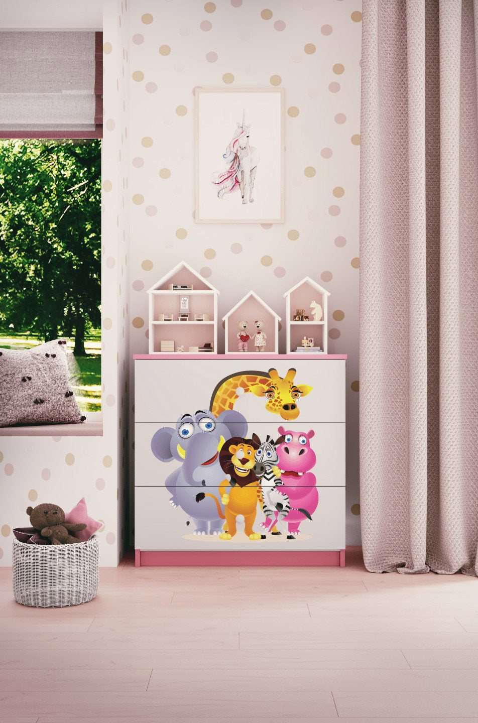 Συρταριέρα Babydreams Cartoon-Roz-Zoo