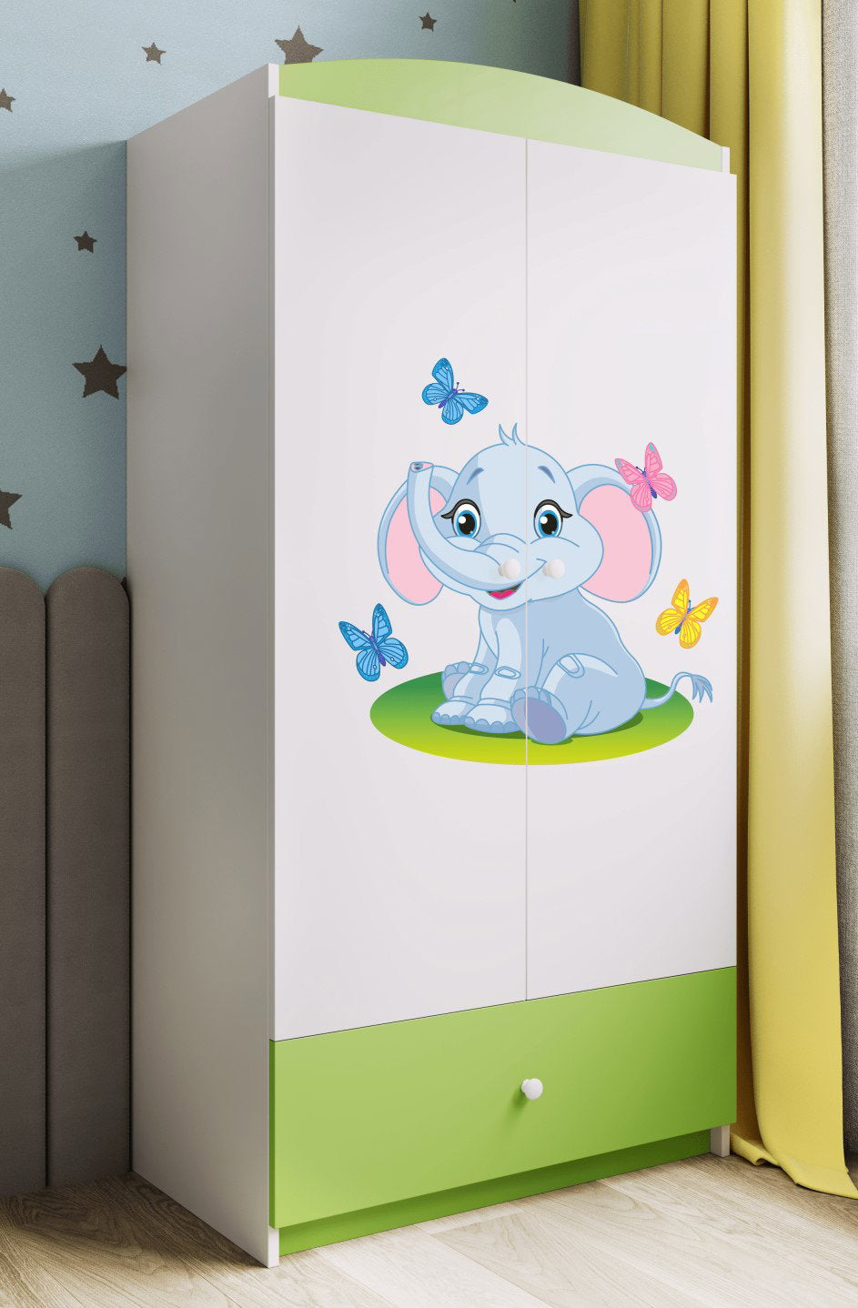 Ντουλάπα Babydreams Cartoon-Prasino-Elephant