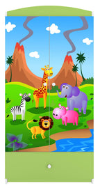 Ντουλάπα Babydreams Cartoon-Prasino-Safari