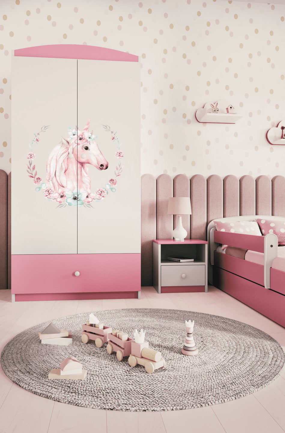 Ντουλάπα Babydreams Cartoon-Roz-Unicorn