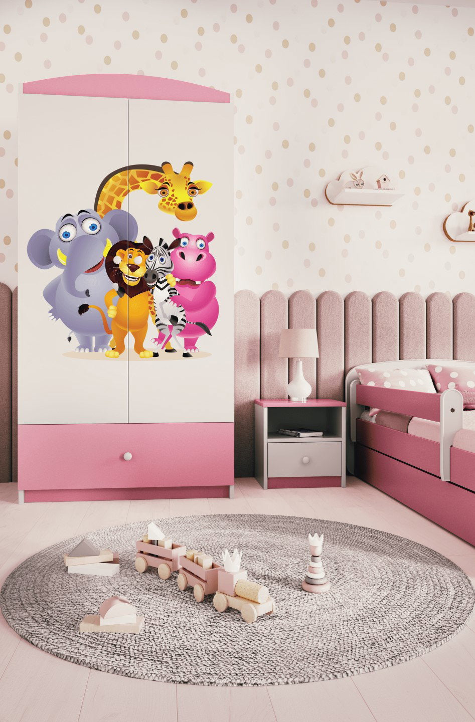 Ντουλάπα Babydreams Cartoon-Roz-Zoo