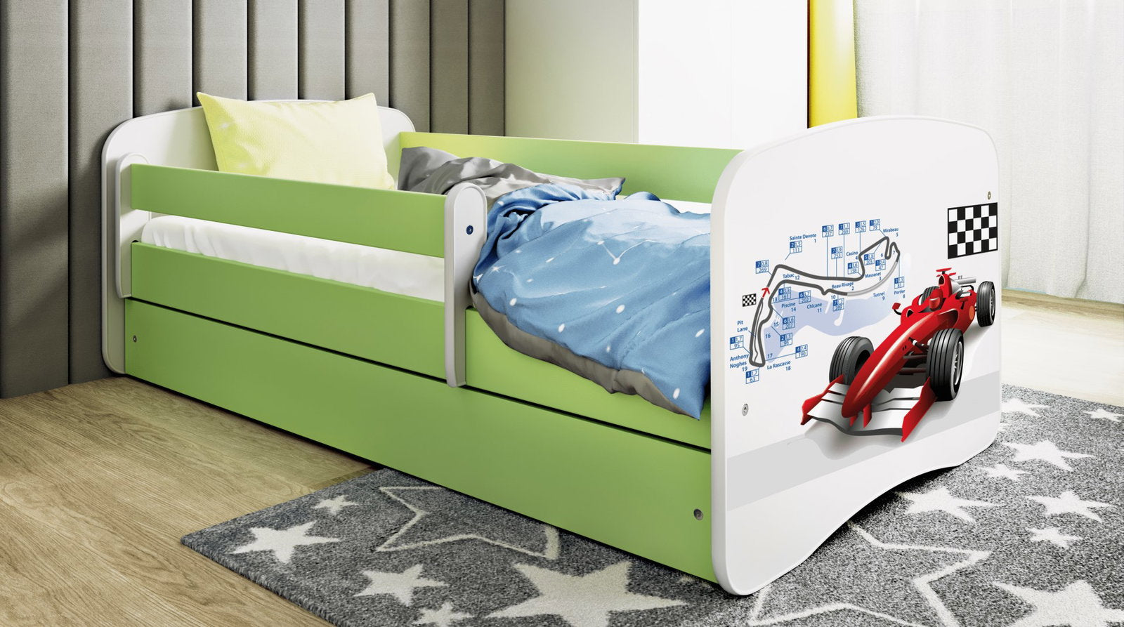 Παιδικό Κρεβάτι Babydreams Cartoon-Prasino-180 x 80-Formula