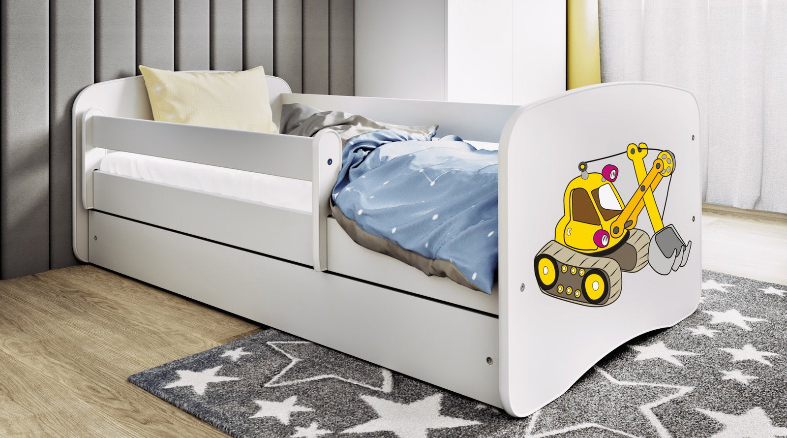 Παιδικό Κρεβάτι Babydreams Cartoon-Leuko-140 x 70-Digger