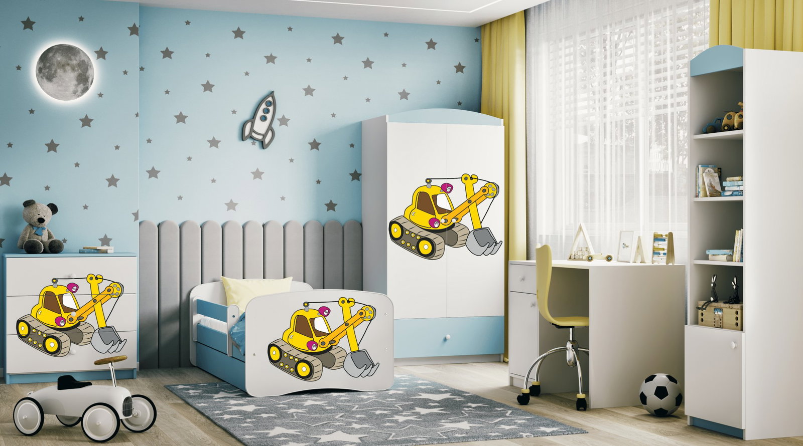Παιδικό Κρεβάτι Babydreams Cartoon-Mple-180 x 80-Digger