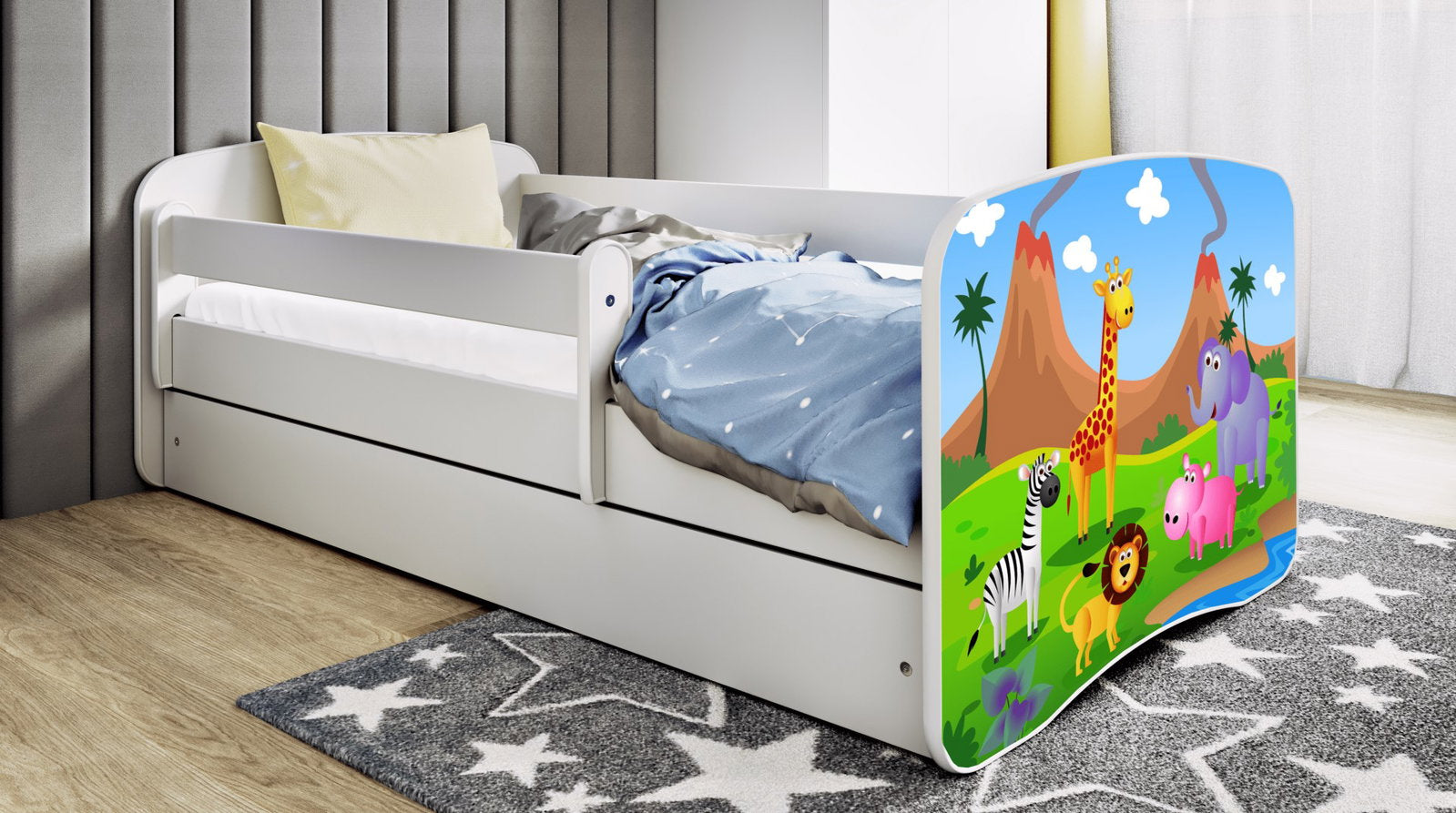 Παιδικό Κρεβάτι Babydreams Cartoon-Leuko-160 x 80-Safari