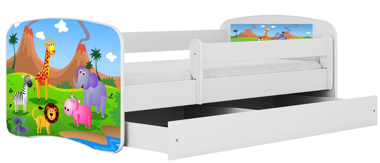 Παιδικό Κρεβάτι Babydreams Cartoon-Leuko-180 x 80-Safari