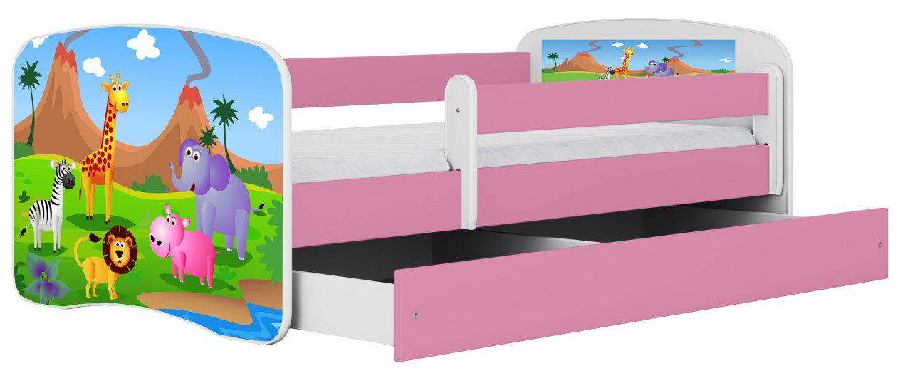 Παιδικό Κρεβάτι Babydreams Cartoon-Roz-180 x 80-Safari