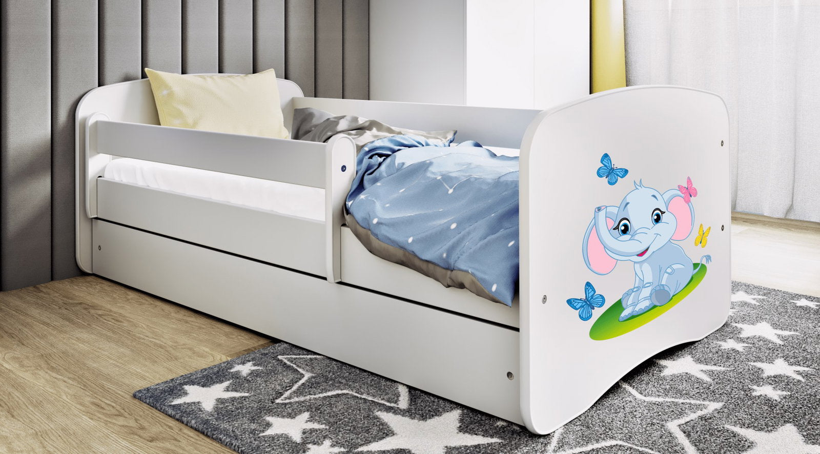 Παιδικό Κρεβάτι Babydreams Cartoon-Leuko-140 x 70-Elephant