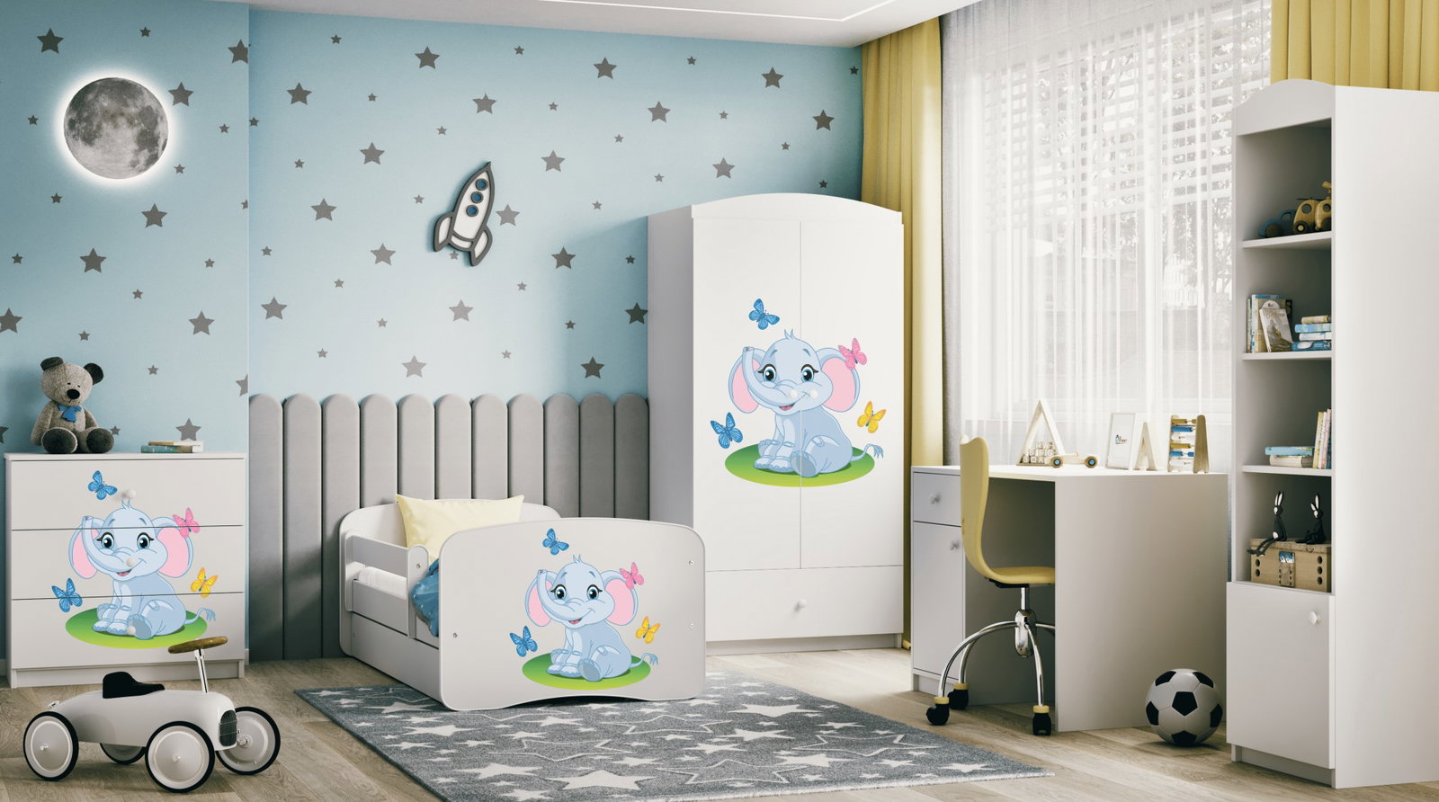 Παιδικό Κρεβάτι Babydreams Cartoon-Leuko-140 x 70-Elephant