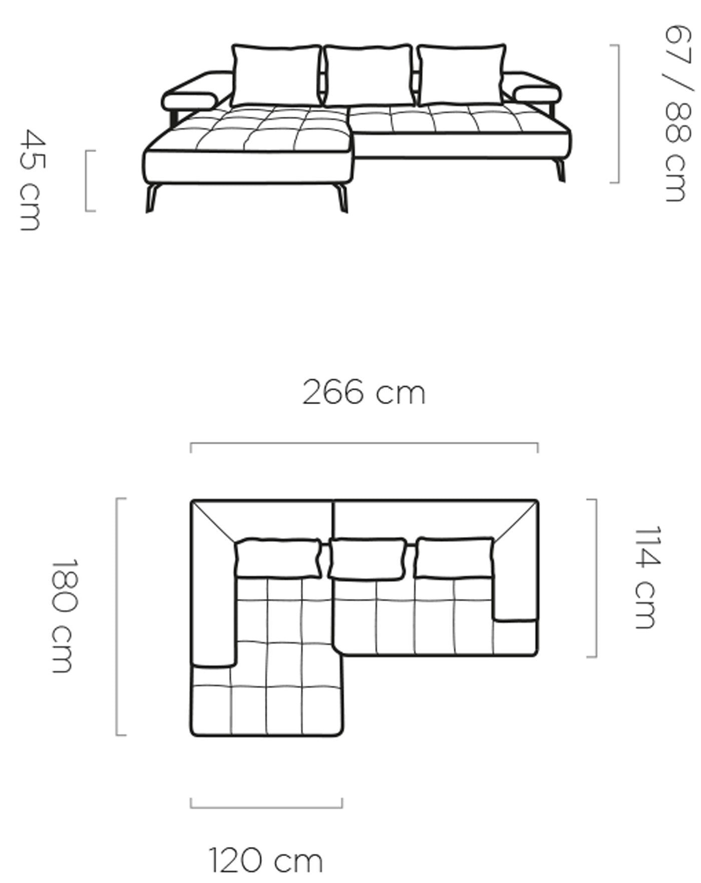 Γωνιακός καναπές Model Mini-Mporntw-Δεξιά