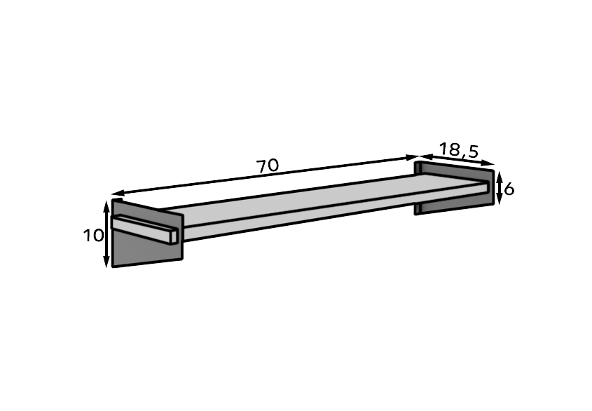 Ράφι Design-Leuko-Mauro