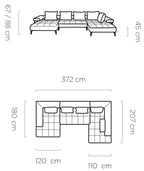 Γωνιακός καναπές Model Plus-Mple-Δεξιά