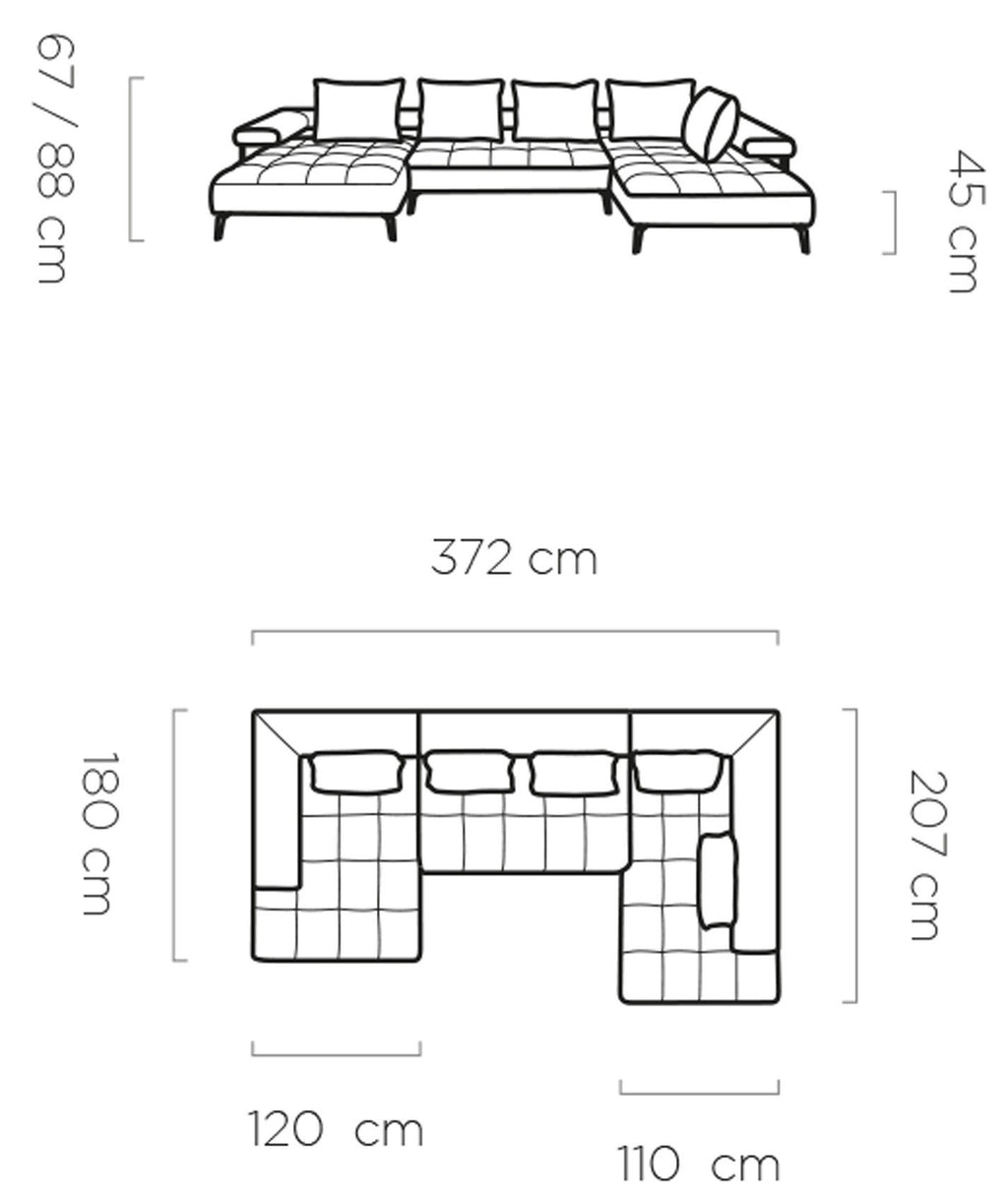 Γωνιακός καναπές Model Plus-Mple-Αριστερή