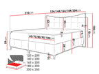 Επενδυμένο κρεβάτι Nova-Ekrou-140 x 200