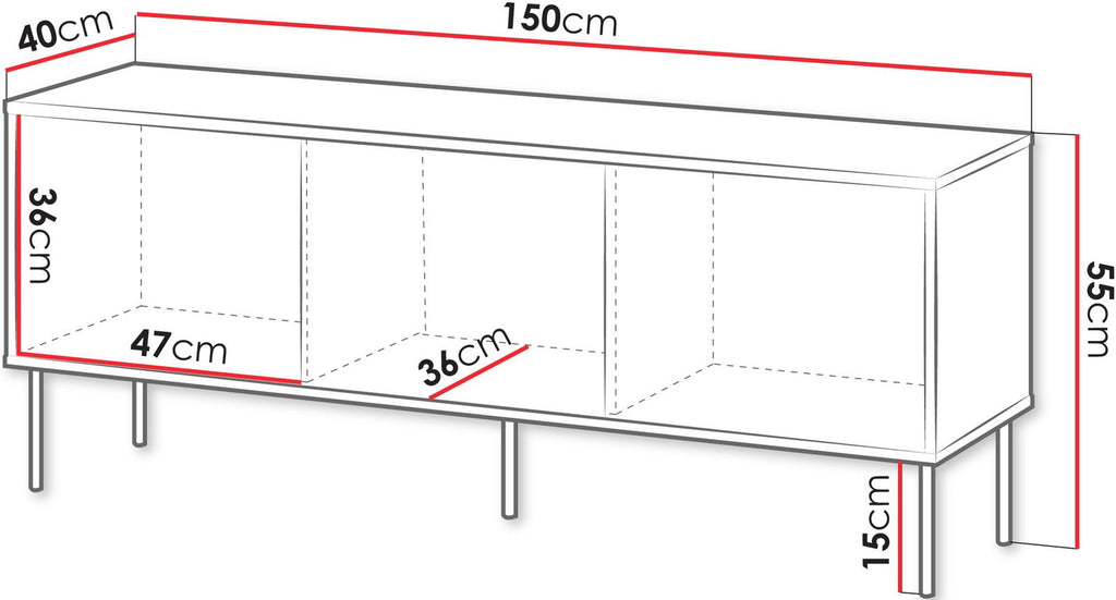 Έπιπλο τηλεόρασης Tresse 150 3D