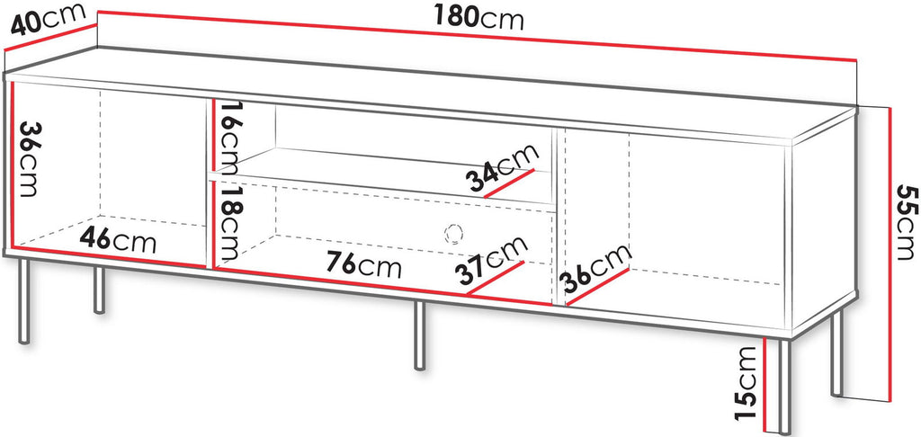 Έπιπλο τηλεόρασης Tresse 180 EF