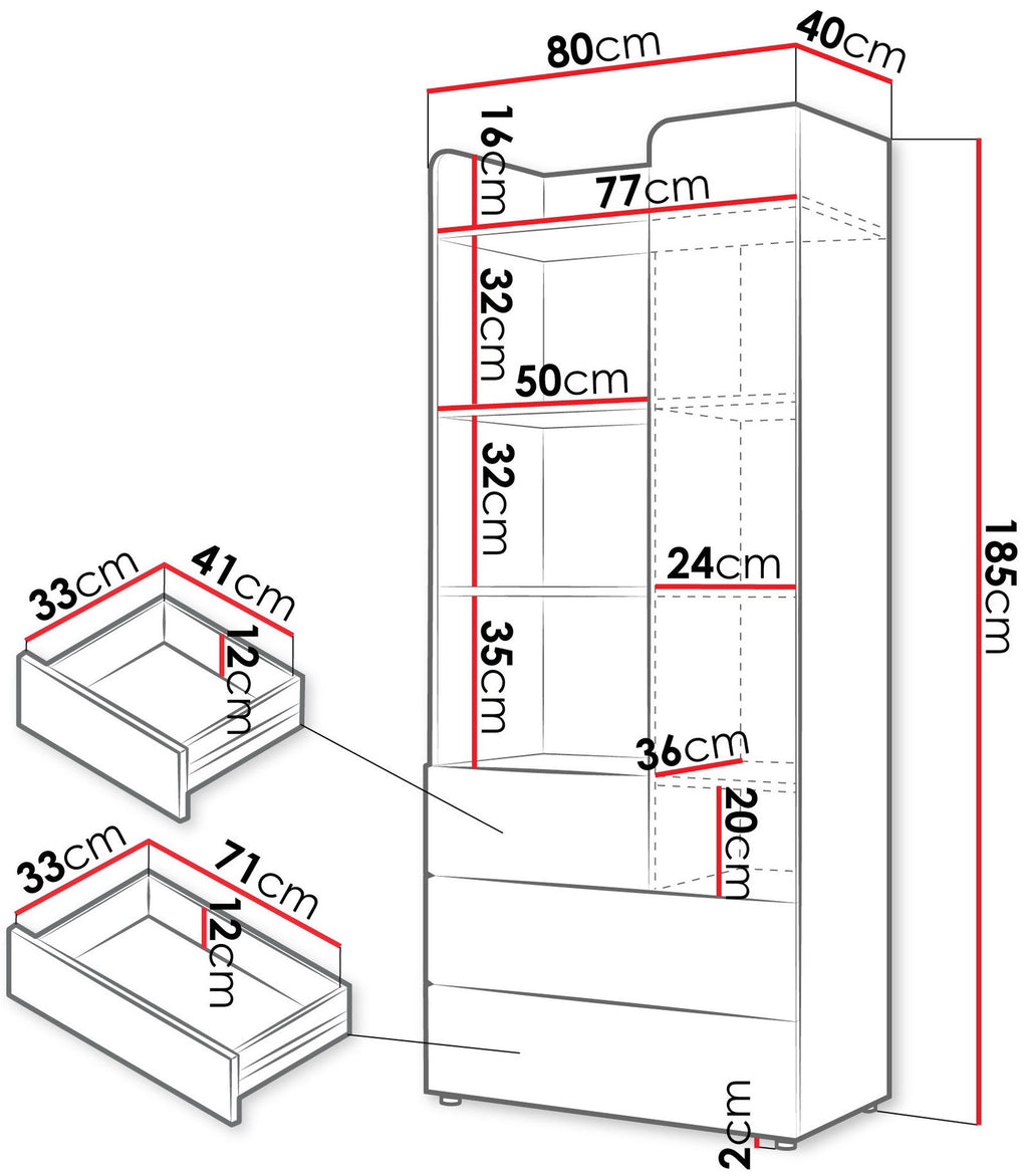 Βιβλιοθήκη Yuki 1D 3S tall