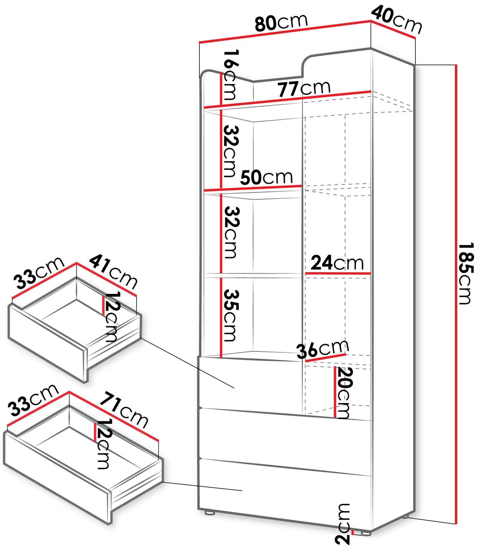 Βιβλιοθήκη Yuki 1D 3S tall