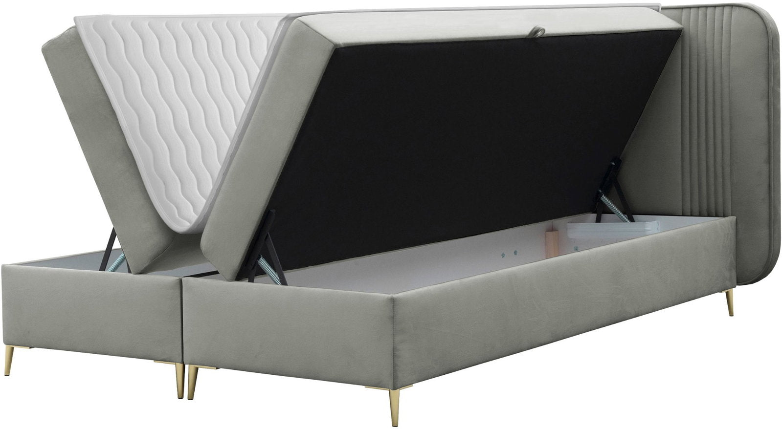 Επενδυμένο κρεβάτι Fandy-Gkri Anoixto-120 x 200