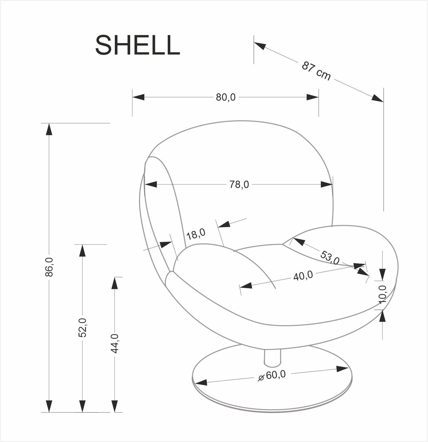 Πολυθρόνα Shally-Krem