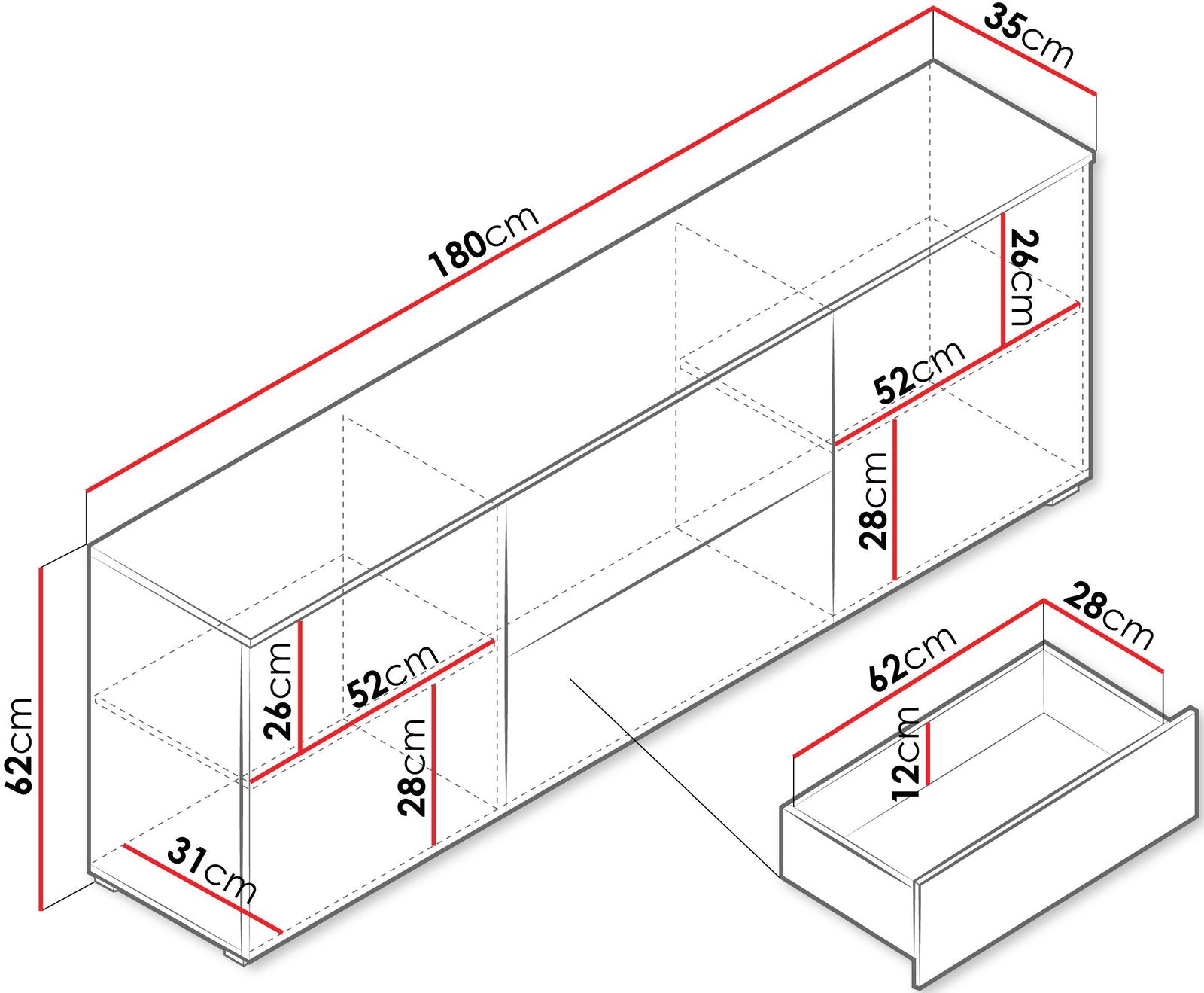 Έπιπλο τηλεόρασης Vera 181