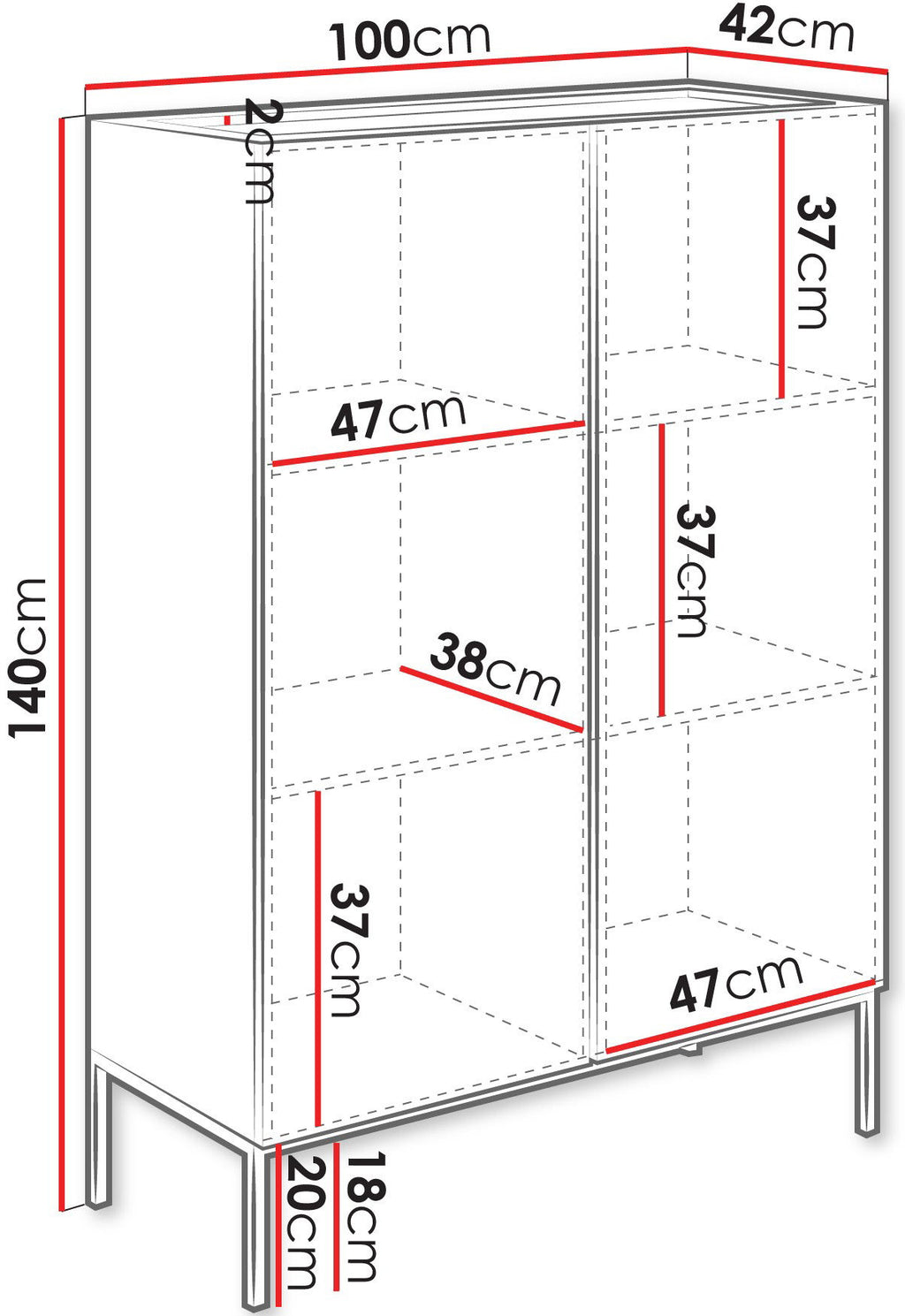Μπουφές Como 100 2D
