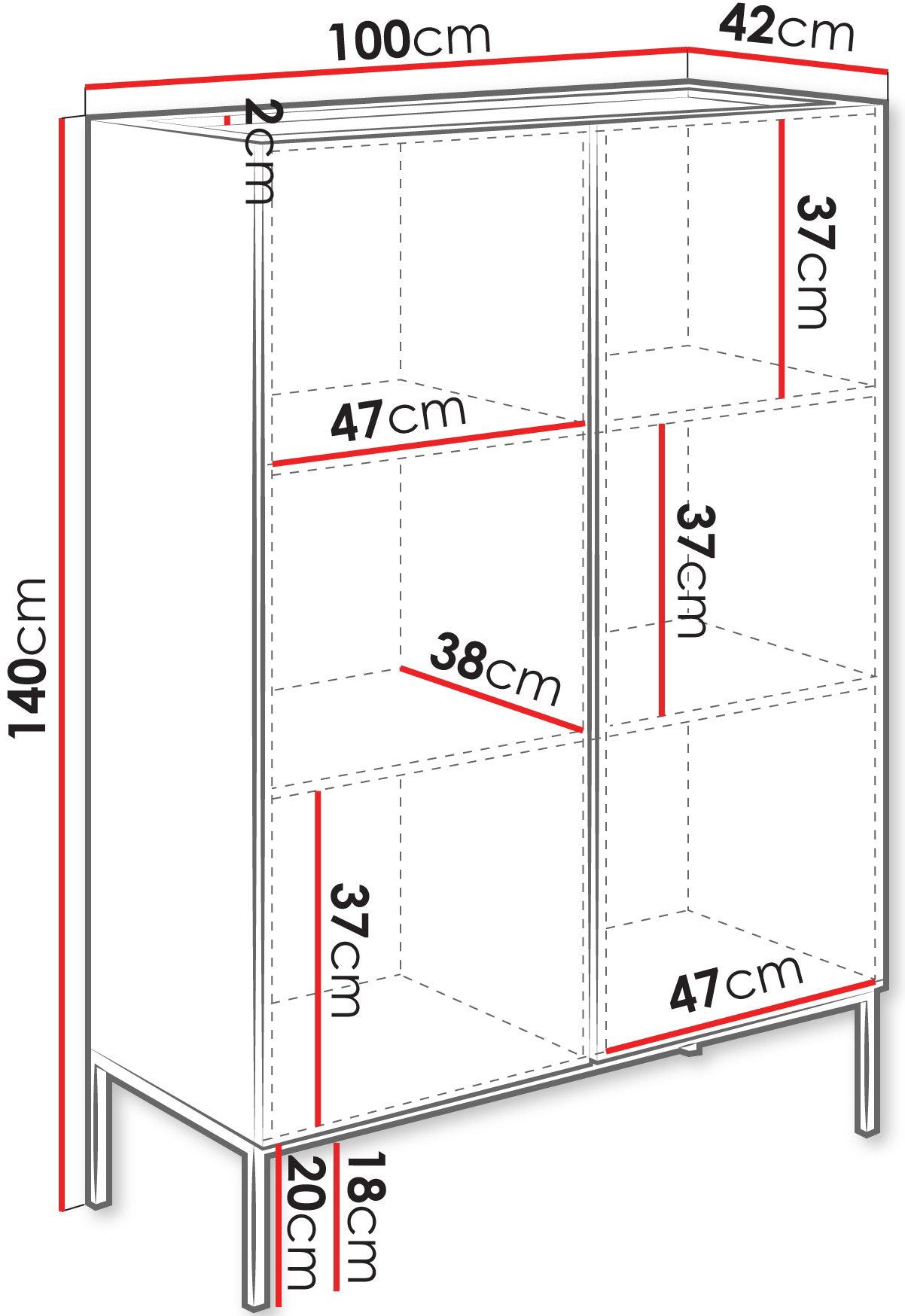 Μπουφές Como 100 2D