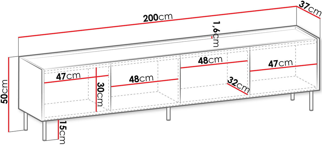 Έπιπλο τηλεόρασης Tewos 4D