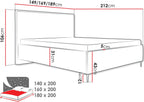 Επενδυμένο κρεβάτι Puretta-Mauro-180 x 200