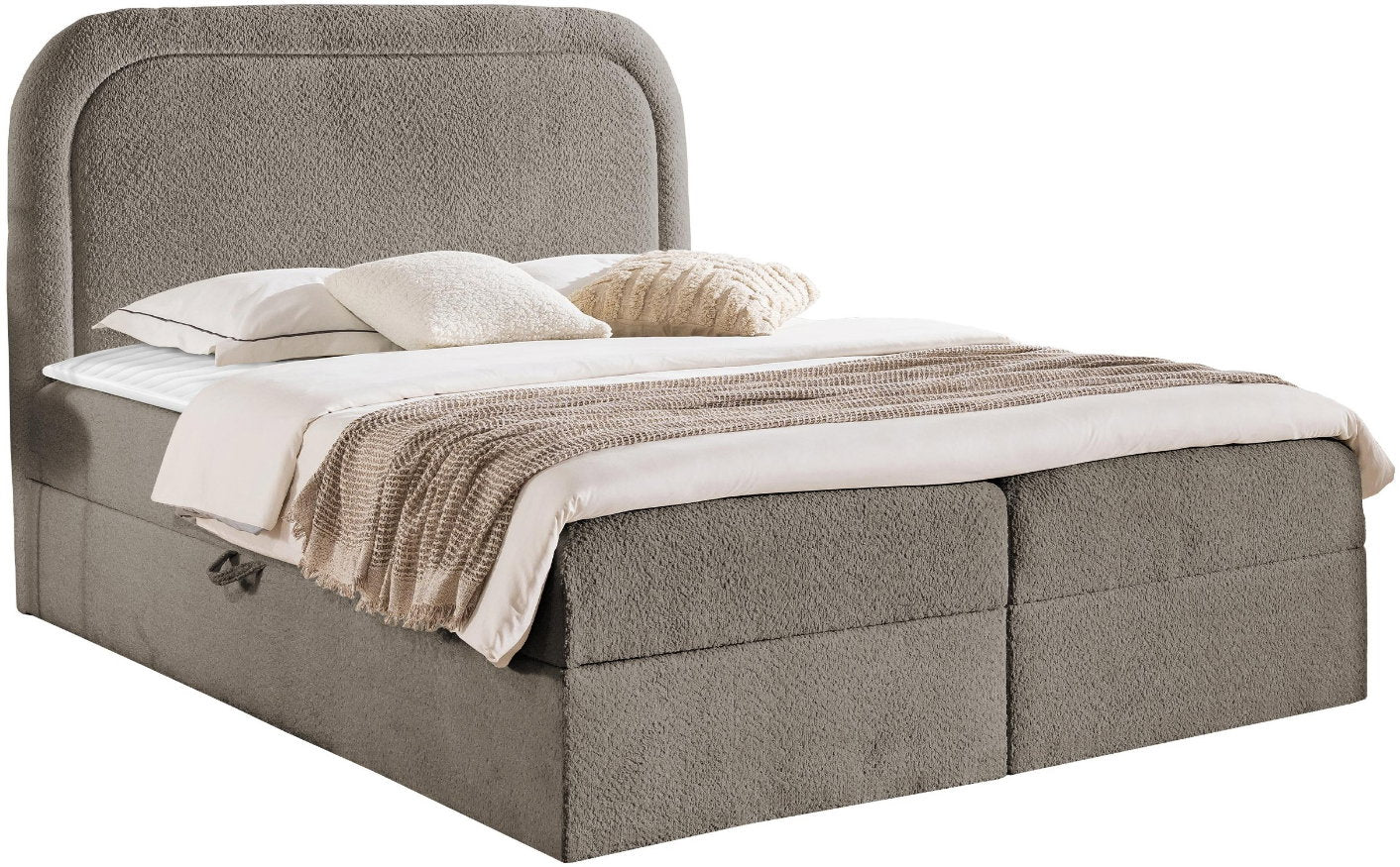 Επενδυμένο κρεβάτι Bonito-Silver Gray-120 x 200