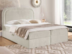 Επενδυμένο κρεβάτι Bonito-Beige-180 x 200