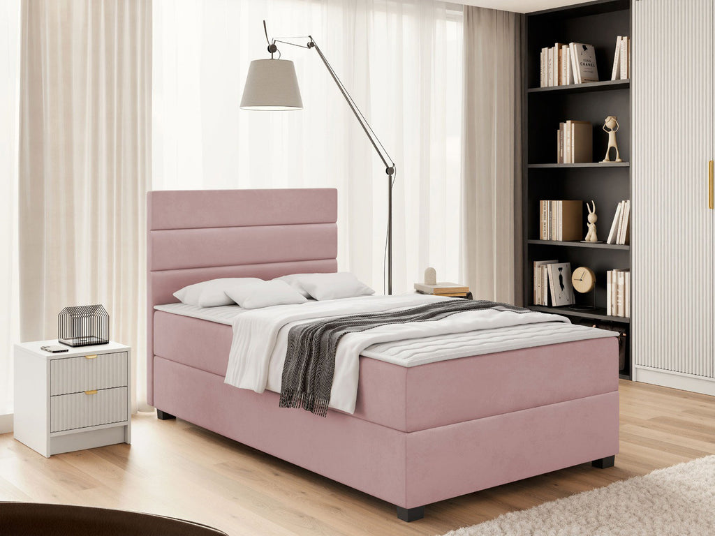 Επενδυμένο κρεβάτι Elen-Roz-90 x 200