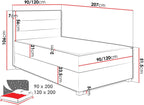Επενδυμένο κρεβάτι Elen-Gkri Skouro-120 x 200
