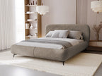 Επενδυμένο κρεβάτι Moe-Silver Gray-180 x 200