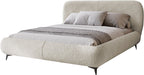 Επενδυμένο κρεβάτι Moe-Beige-160 x 200
