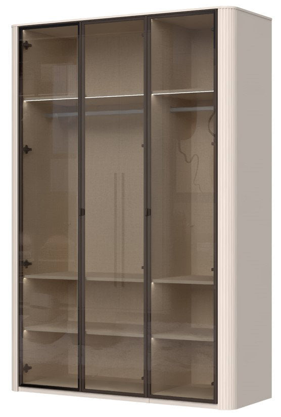 Ντουλάπα Dutchess τρίφυλλη glass
