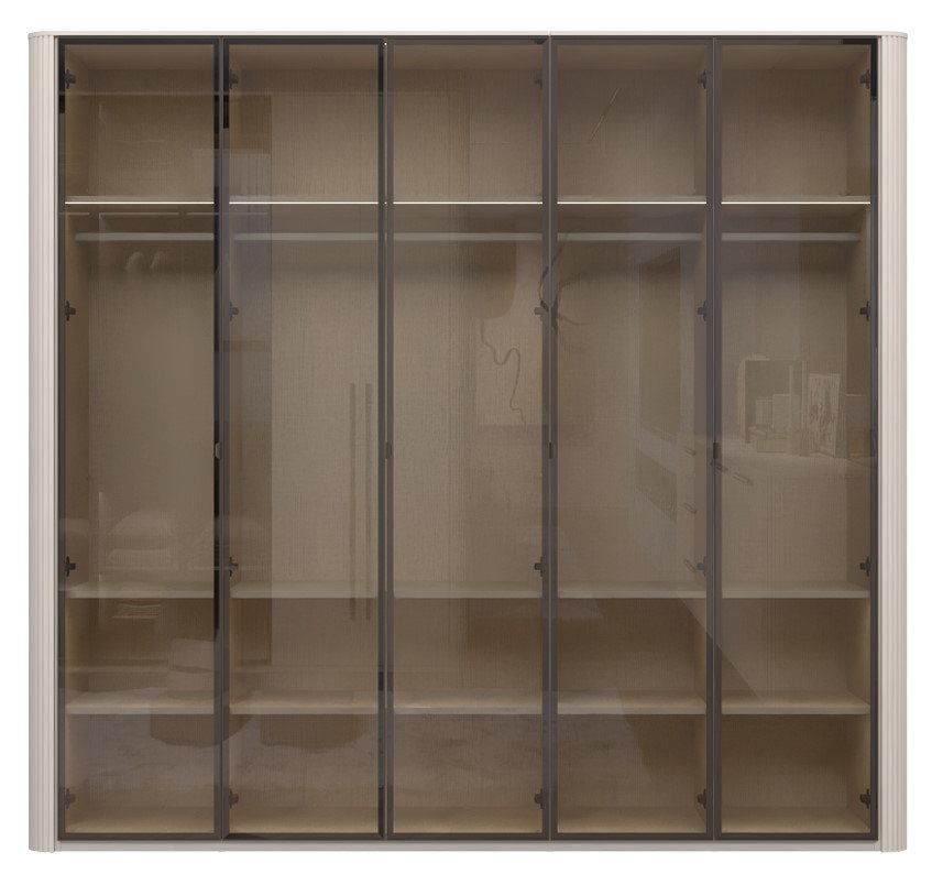Ντουλάπα Dutchess πεντάφυλλη glass