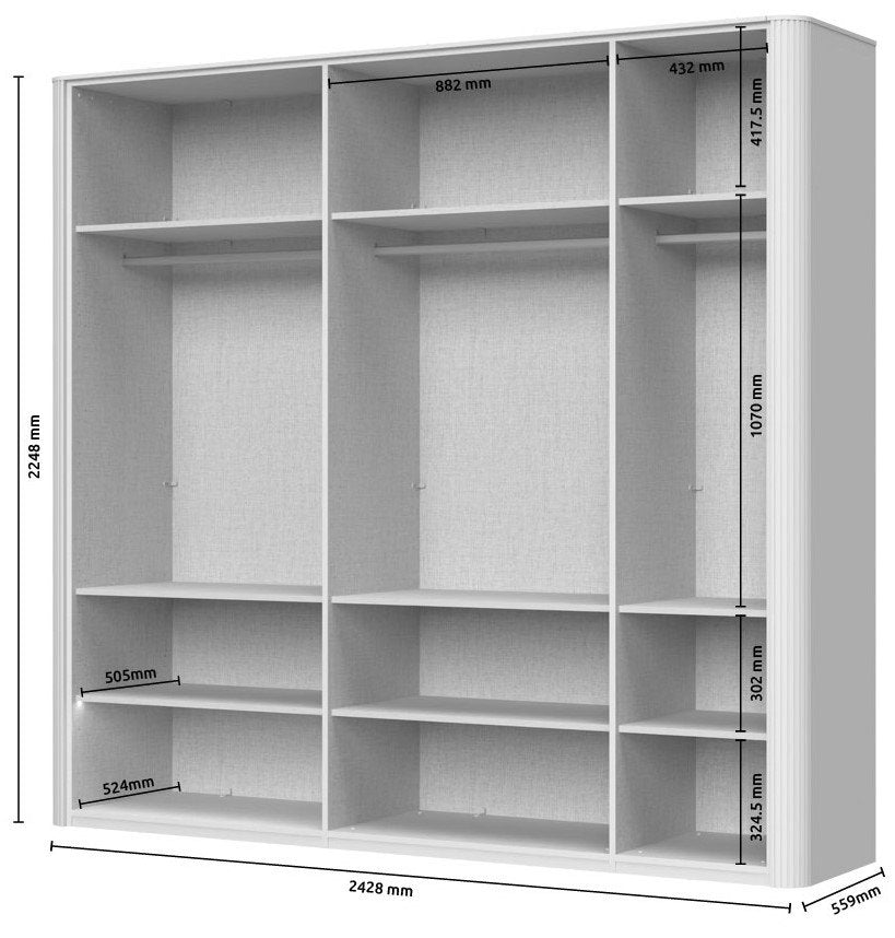 Ντουλάπα Dutchess πεντάφυλλη
