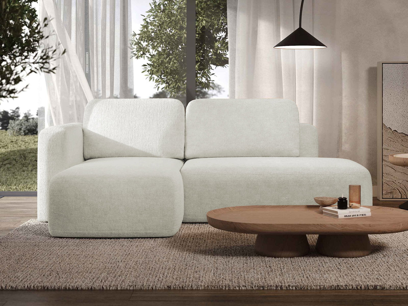 Γωνιακός καναπές Cozy-Beige-Αριστερή