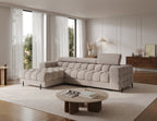 Γωνιακός καναπές Freyia-Beige-Αριστερή