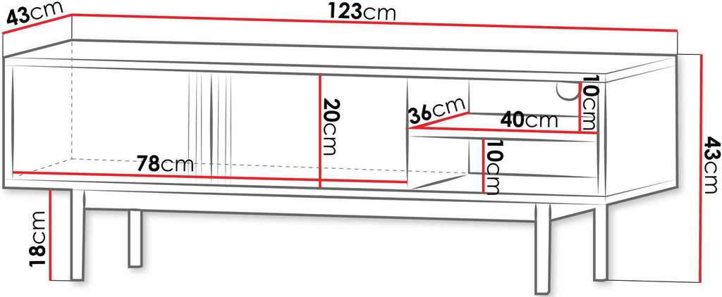 Έπιπλο τηλεόρασης Alsy Reg II