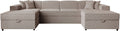 Γωνιακός καναπές Santos U-Silver Gray