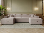 Γωνιακός καναπές Santos U-Silver Gray