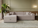 Γωνιακός καναπές Santos-Silver Gray-Αριστερή