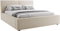 Επενδυμένο κρεβάτι Santos-Beige-120 x 200