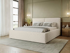 Επενδυμένο κρεβάτι Santos-Beige-200 x 200