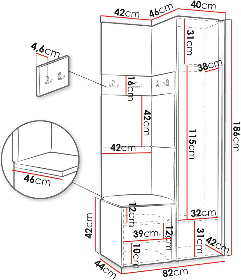 Έπιπλο υποδοχής Orion XXV-Φυσικό - Εκρού
